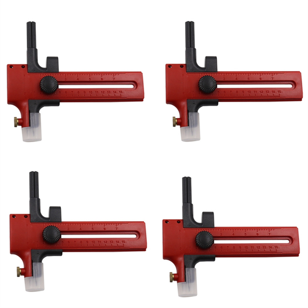 Red Adjustable Circular Cutting Tool For Making Fabric Crafts