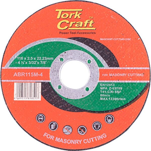 Cutting Disc Masonry 115x2.5x22.22mm - 8 Pack