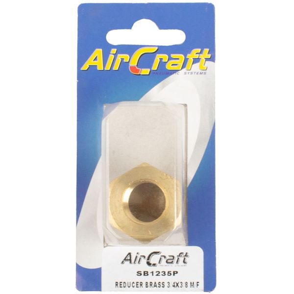 Aircraft - Reducer Brass 3/4 x 3/8 M/F Conical 1 Piece Pack