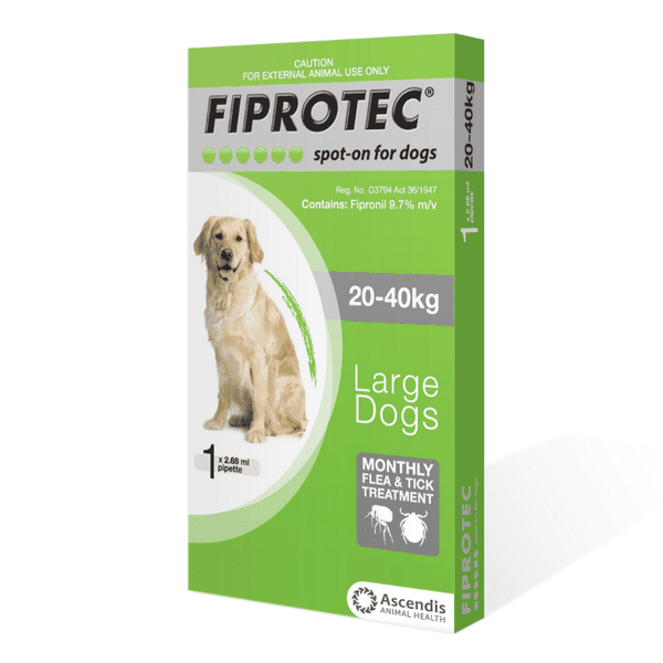 Fiprotec Spot-On Tick &amp; Flea For Large Dogs (20-40kg) - Single Pipette