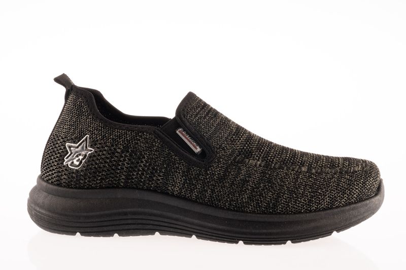 3-Stars Men’s Karim Slip-On Active Sneakers - Black Melange