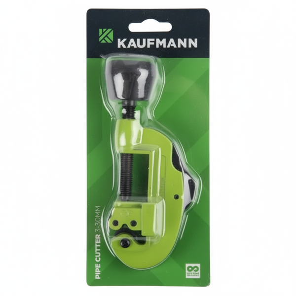 Kaufmann Pipe Cutter 3-30mm with Spare Wheel for Clean Cuts