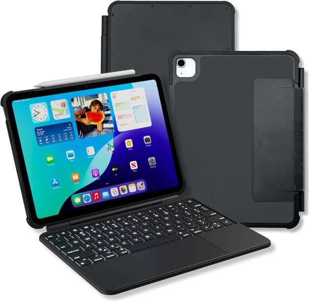 Macally-Rugged compatible with iPad Keyboard Case With Trackpad