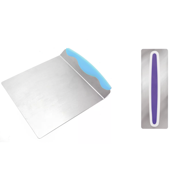 Stainless Steel Cake Lifter &amp; Transfer Tray with Cake Icing Smoother