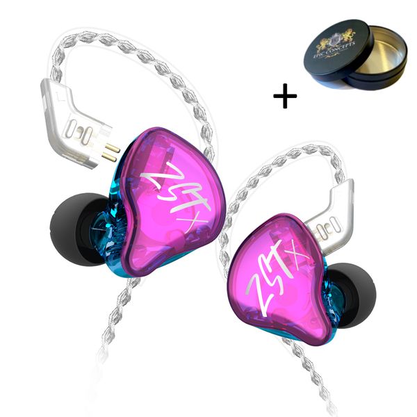 KZ ZSTx 1DD+1BA Dual Hybrid Driver Earbuds Earphones with HD Mic +Epic Case
