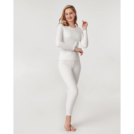 Ladies Thermal Underwear (White) - Long John