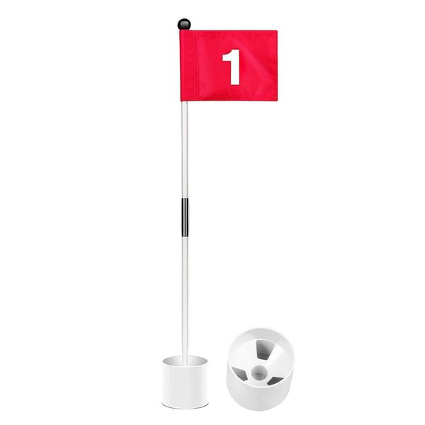 Sport Golf Double-Sided Practice Flag Hole Cup Set With A Rod -23cm