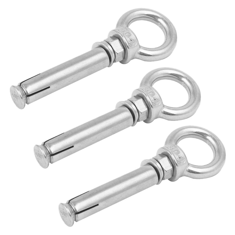 Tool DIY M8 304 Stainless Steel Expanding Anchor Eye Bolt Set of 3
