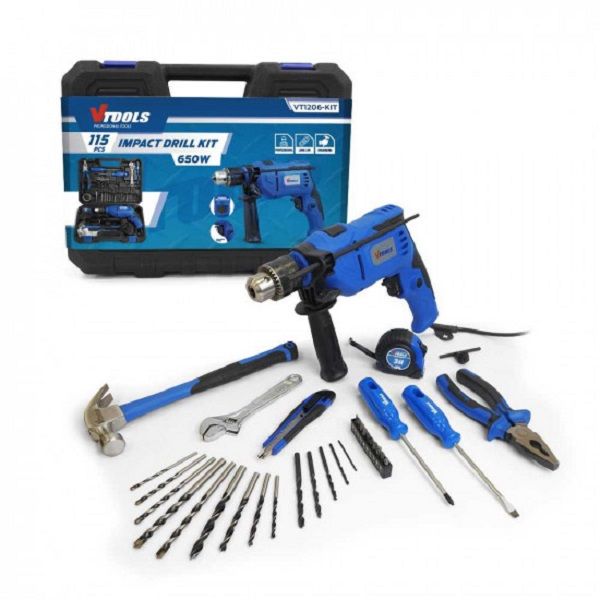 115 Piece Impact Drill Kit