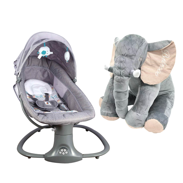 3 in 1 Multi Function Bassinet Electric Swing &amp; Belecoo Elephant Pillow Set
