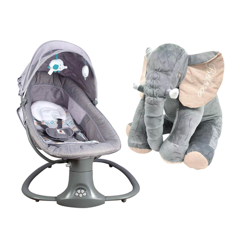 3 in 1 Multi Function Bassinet Electric Swing & Belecoo Elephant Pillow Set Image