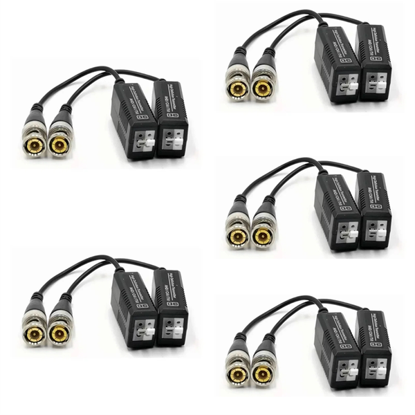 5Pairs Balun BNC Male To UTP Network Camera For HD TVI AHD CVl Camera