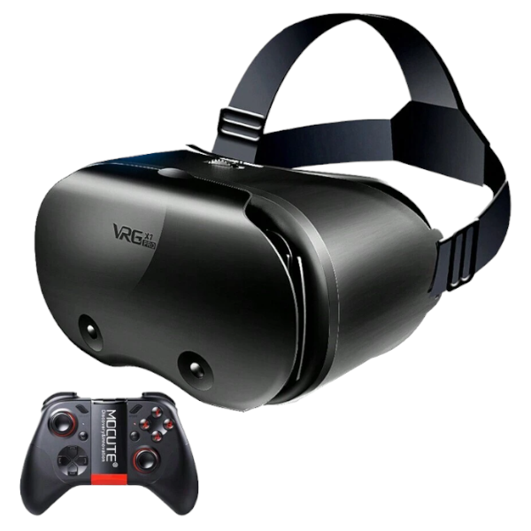 VRG PRO -Full Screen Vision VR Headset With MOCUTE Gaming Controller -Black