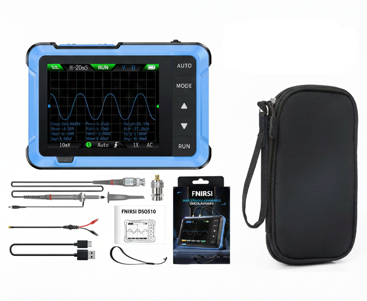 FNIRSI DSO510 10MHz 48MS/s Oscilloscope &amp; Signal Generator with Pouch