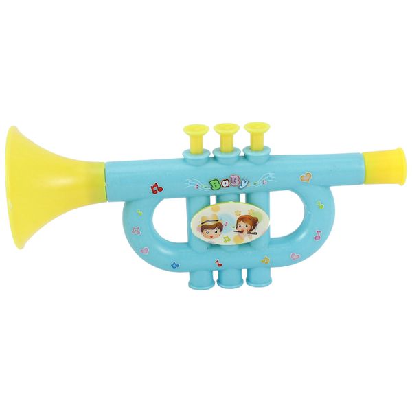 Colorful Children'S Blowable Trumpet Trumpet Instrument Musical Toy Random
