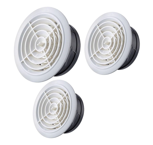 Tool DIY Kitchen Round Ceiling Plastic Disc Ventilation Slits - Set of 3