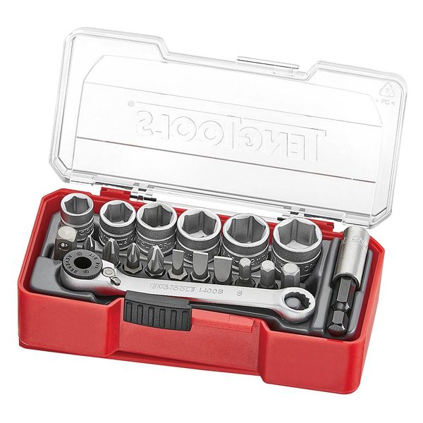 TengTools - Socket Set in TJ Case, 19 Piece - TJ1419