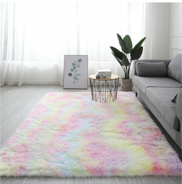 Rainbow Fluffy Shaggy Carpet