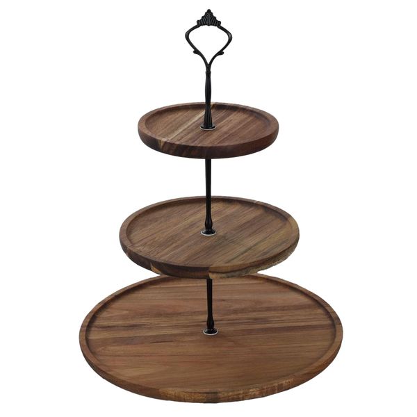 Wooden Cake Stand, Dessert Display Stand, Tiered Cake Tower Stand 3 Tier