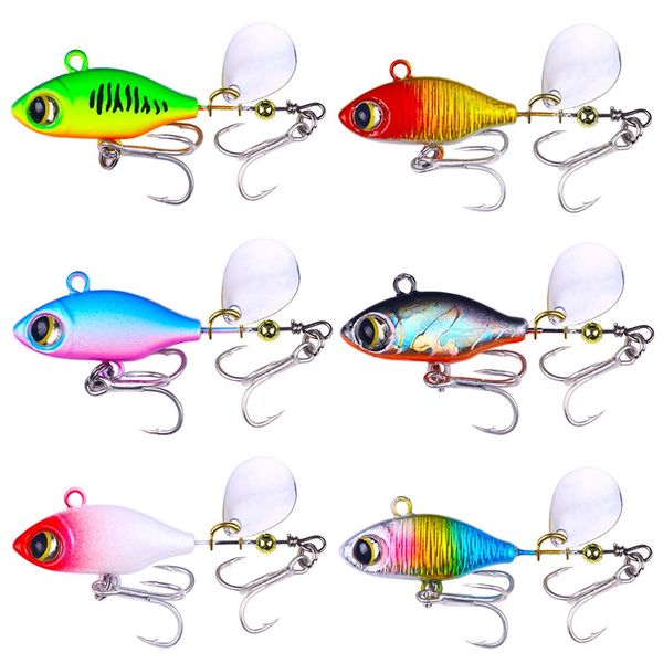 Hengjia Metal VIB Rotating Lure Size: 4.8cm 7g(6 Colors w/Tackle Box)