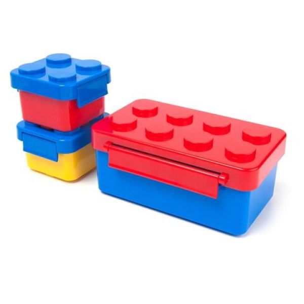 Red, Blue And Yellow Building Block Lunch Box