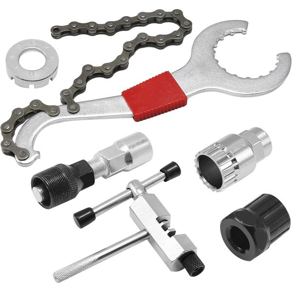 Bicycle Repair Tools Kit Bike Cassette Removal Tool Sprocket Removal - 6PCS