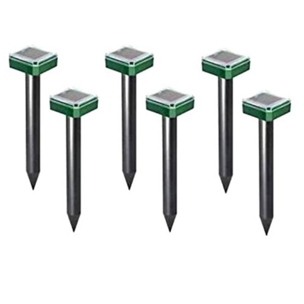 6 Pcs Solar Ultrasonic Electronic Snake Repeller For Garden Yard Farm