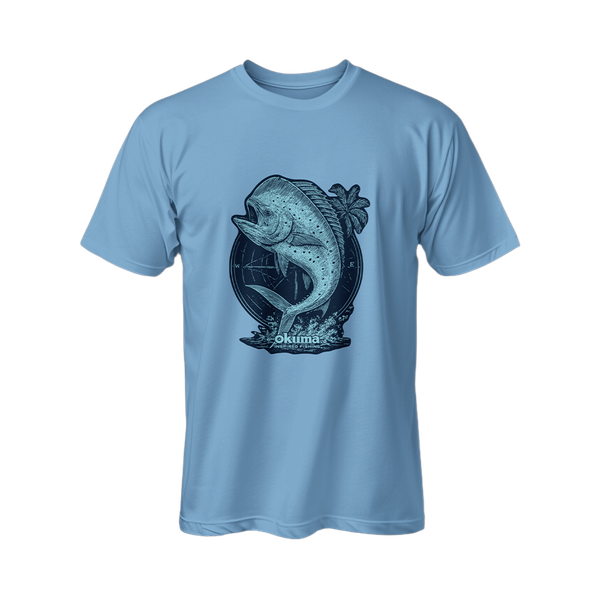 Okuma Fishing T-Shirt Mahi Mahi - Sky Blue