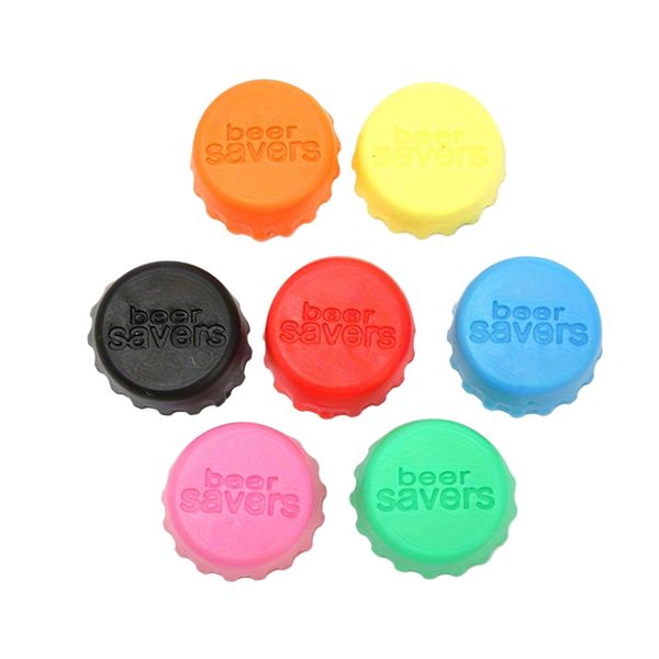 Set of 6 Multi-Color Beer Savers Silicone Bottle Caps