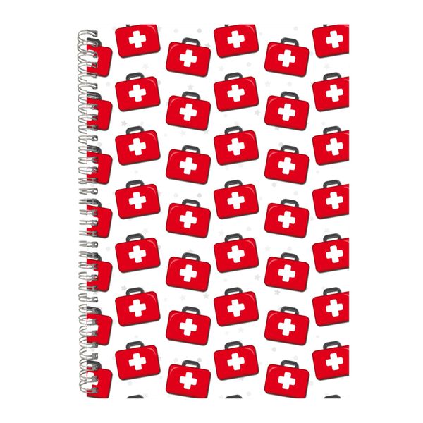 Cases A4 Notebook Spiral and Lined Medic Kit Health Graphic Notepad Gift219