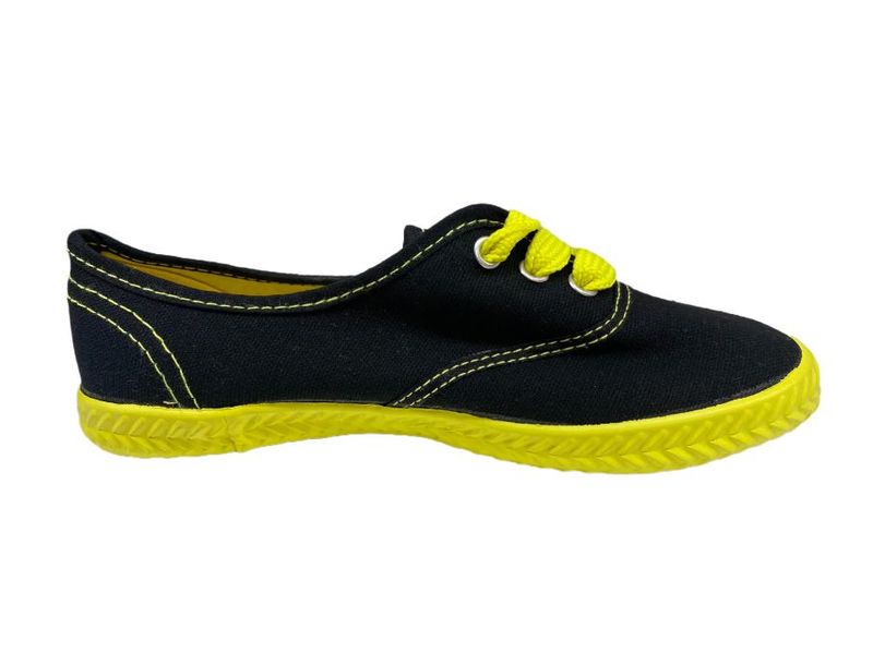 Tomy Takkies - Boys Black and Yellow Everyday Sneakers