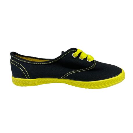 Tomy Takkies - Boys Black and Yellow Everyday Sneakers
