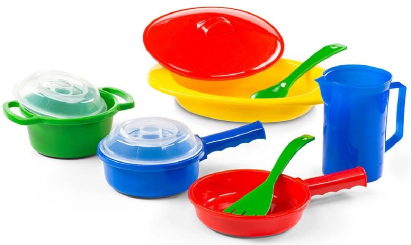 Cooking Pot Set for Toy Kitchen 10pc