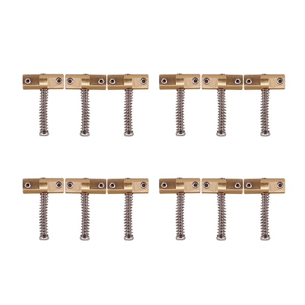 Guitar Compensated Bridge Brass Saddles Set For Tl 6 Strings(3Pcs)