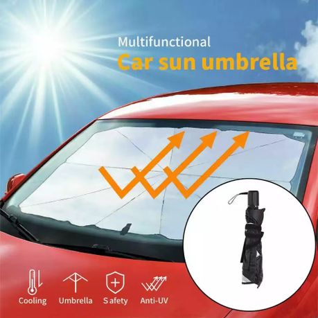 GetUSCart- Moyidea Windshield Sun Shade Foldable Umbrella Reflective  Sunshade for Car Front Window Blocks UV Rays Heat Keep Vehicle Cool, Fits  Most Vans SUVs