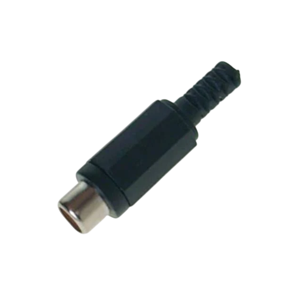MR569M Inline RCA Socket Plastic with Sleeve Audio &amp; Video Connector