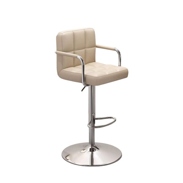 Modern Adjustable Swivel and Lifting High Bar Stools With Arm Rest