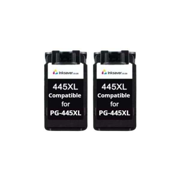 Inksaver Black Inks Compatible with Canon PG-445XL | PG445XL | 445XL Pack of 2