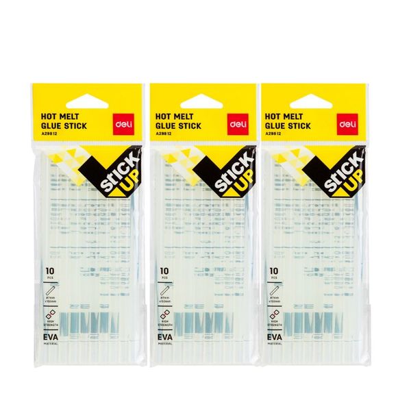 Deli Hot Melt Glue Stick 30 pcs 150mm X 7mm