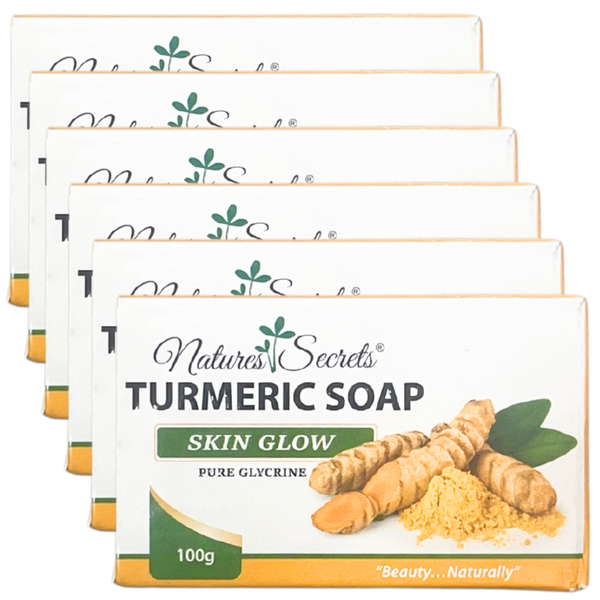 Turmeric Glow Soap | Pure Glycerin Herbal Cleansing Bar 6x100g