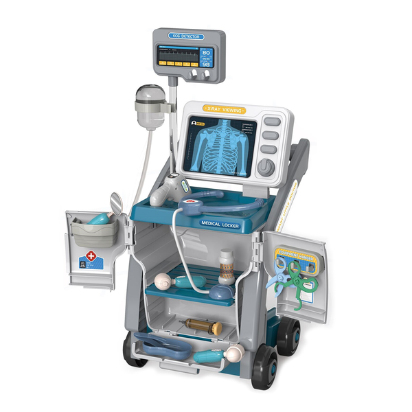 Pretend &amp; Play Doctor Set - Medical Crash Cart - 33 Pieces