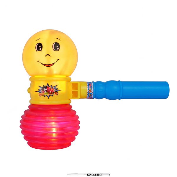 Flashing LED Smiley Face Squeaker Hammer, Baby Toddler Toy With ReVibe Pen