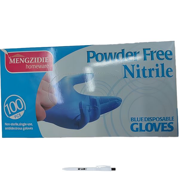 Quality 100 Pieces Powder Free Disposable Nitrile Gloves With ReVibe Pen