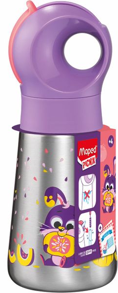 MAPED Picnik Minz Stainless Steel Water Bottle 350ml Rabbit