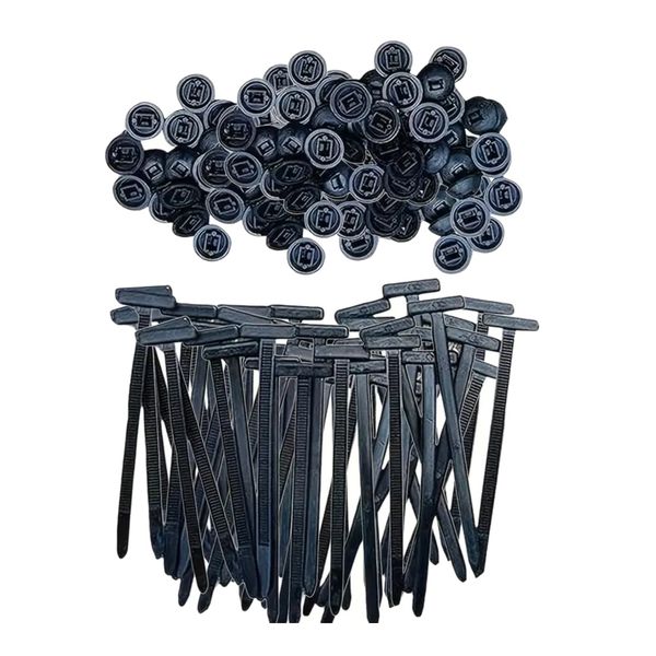 Camping 120Pcs Self-Locking Plastic Cable Ties With Buckle- 9cm (Special)