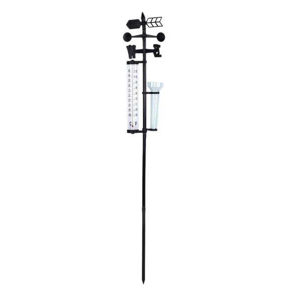 Weather Station Weather Station Rain Gauge Gauge And Thermometer