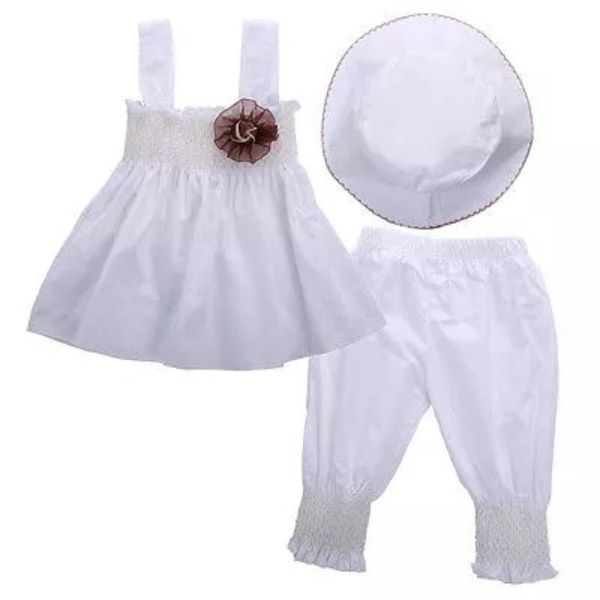 3 Piece White Summer Set