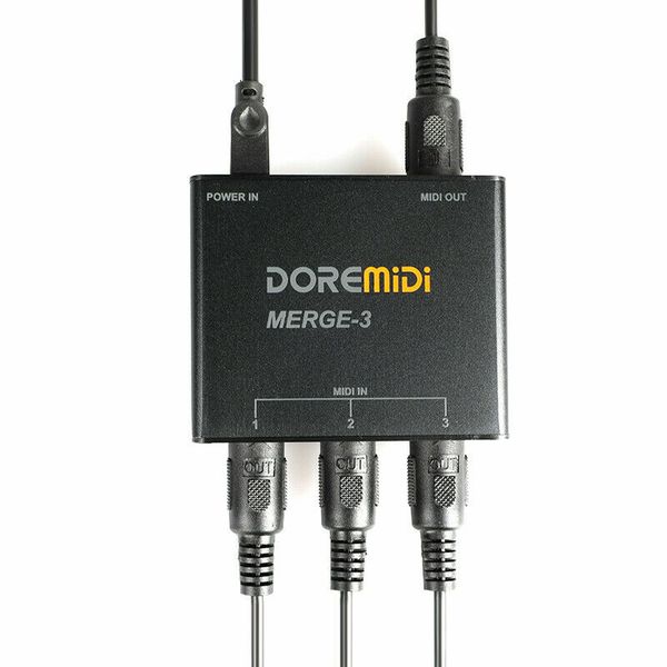 3-In-1 USB MIDI Host Box Guitar 5-pin Interface Adapter Converter