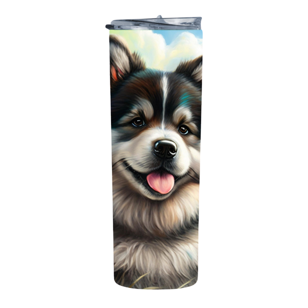 Happy Alaskan Malamute 20 Oz Straight Skinny Tumbler 046