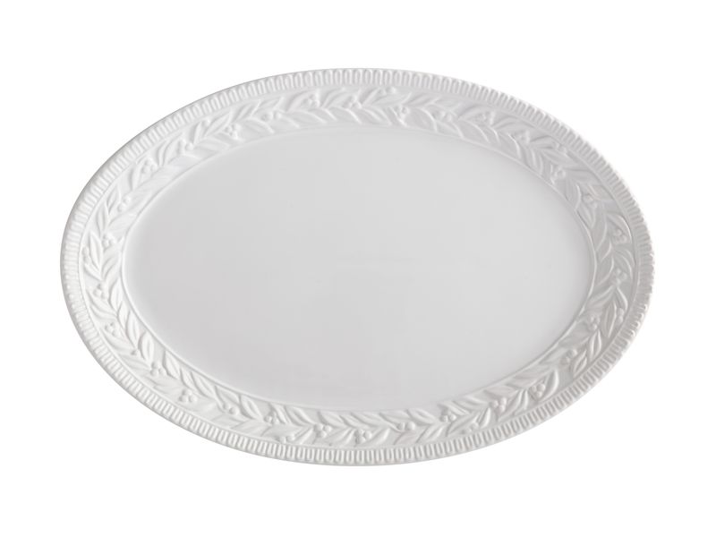 Casa Domani -Leccino Oval Platter 45X30cm - White